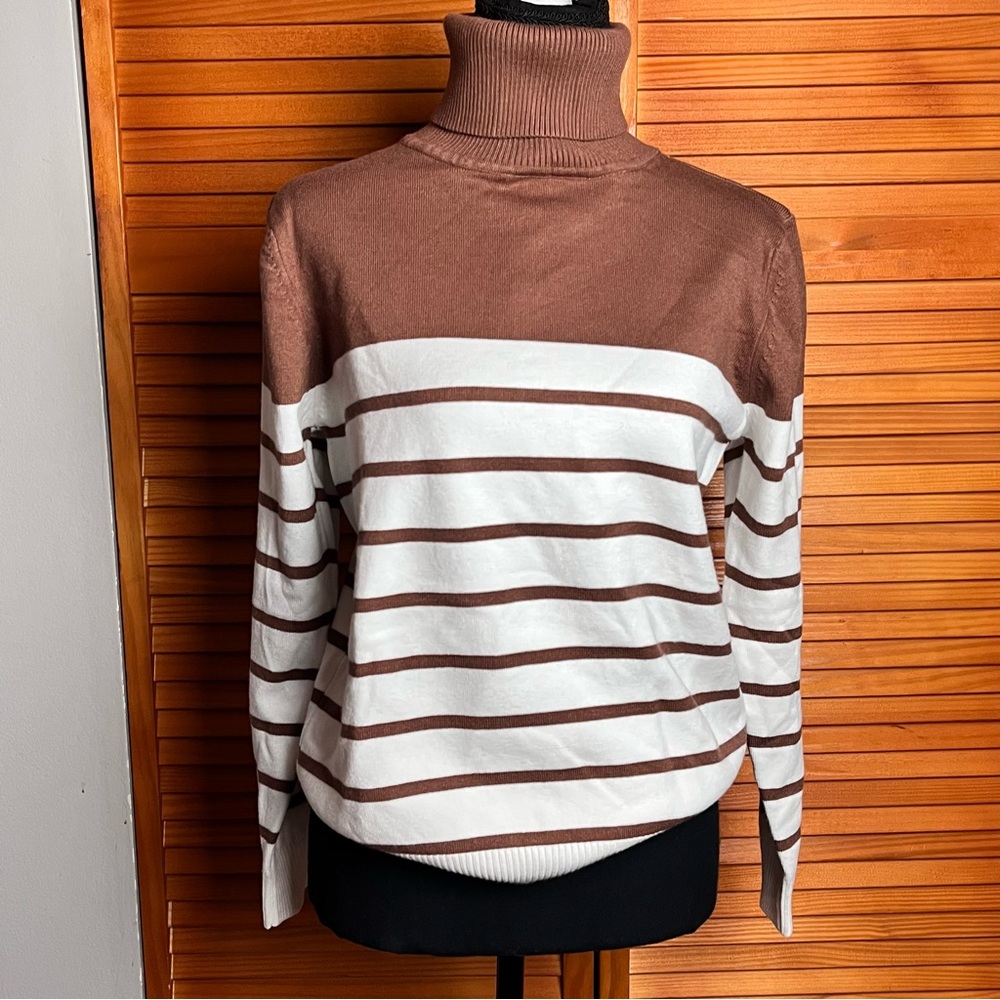 Kirundo Striped Turtle Neck Sweater